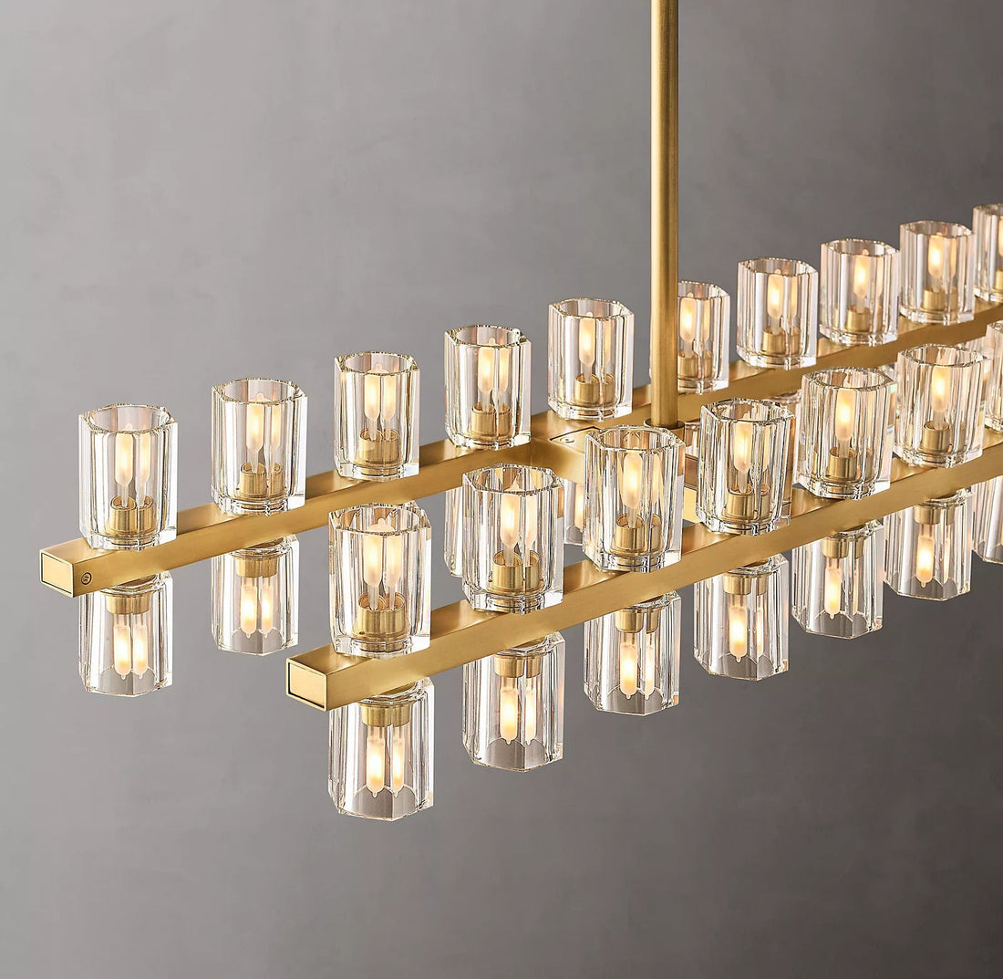 Arcardes  Led Rectangular Chandelier For Crystal Cup 54"