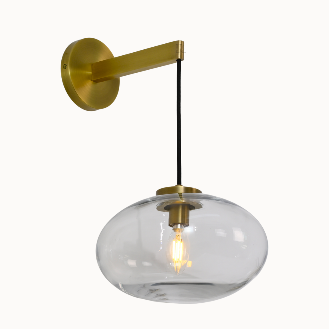 Cabrette Clear Glass Wall Sconce