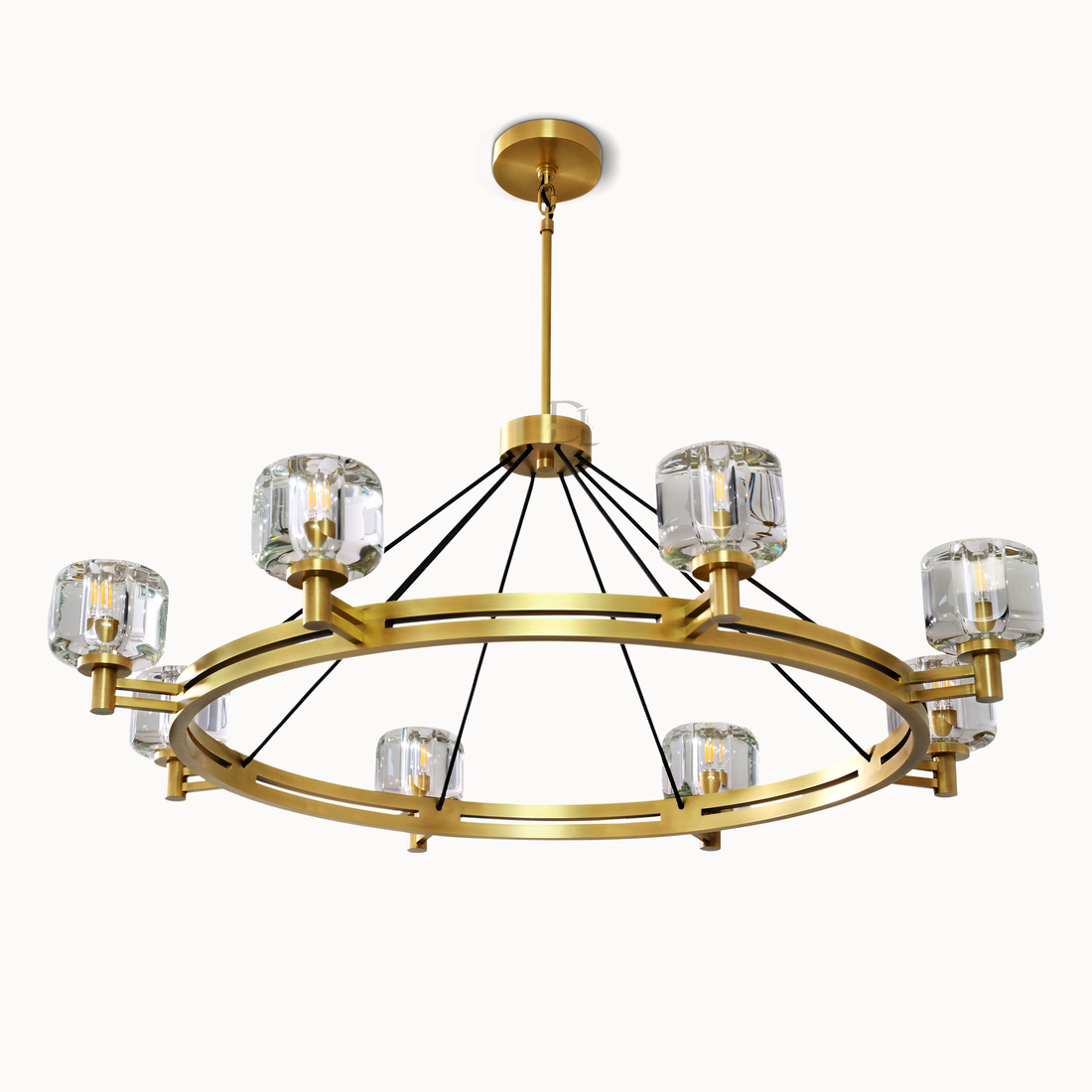 Demarety Round Chandelier 48" for Living Room, Bedroom, Dining Table