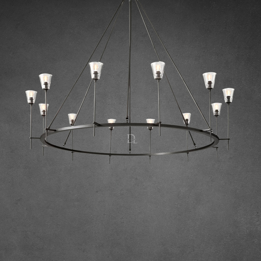 Torche Round Chandelier 70"