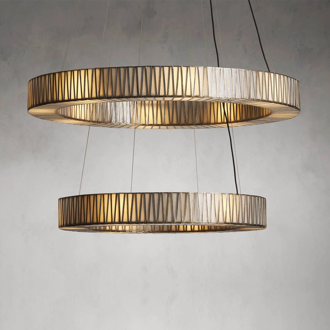 Junte 2-Tier Round Chandelier 47.25"W 60"W