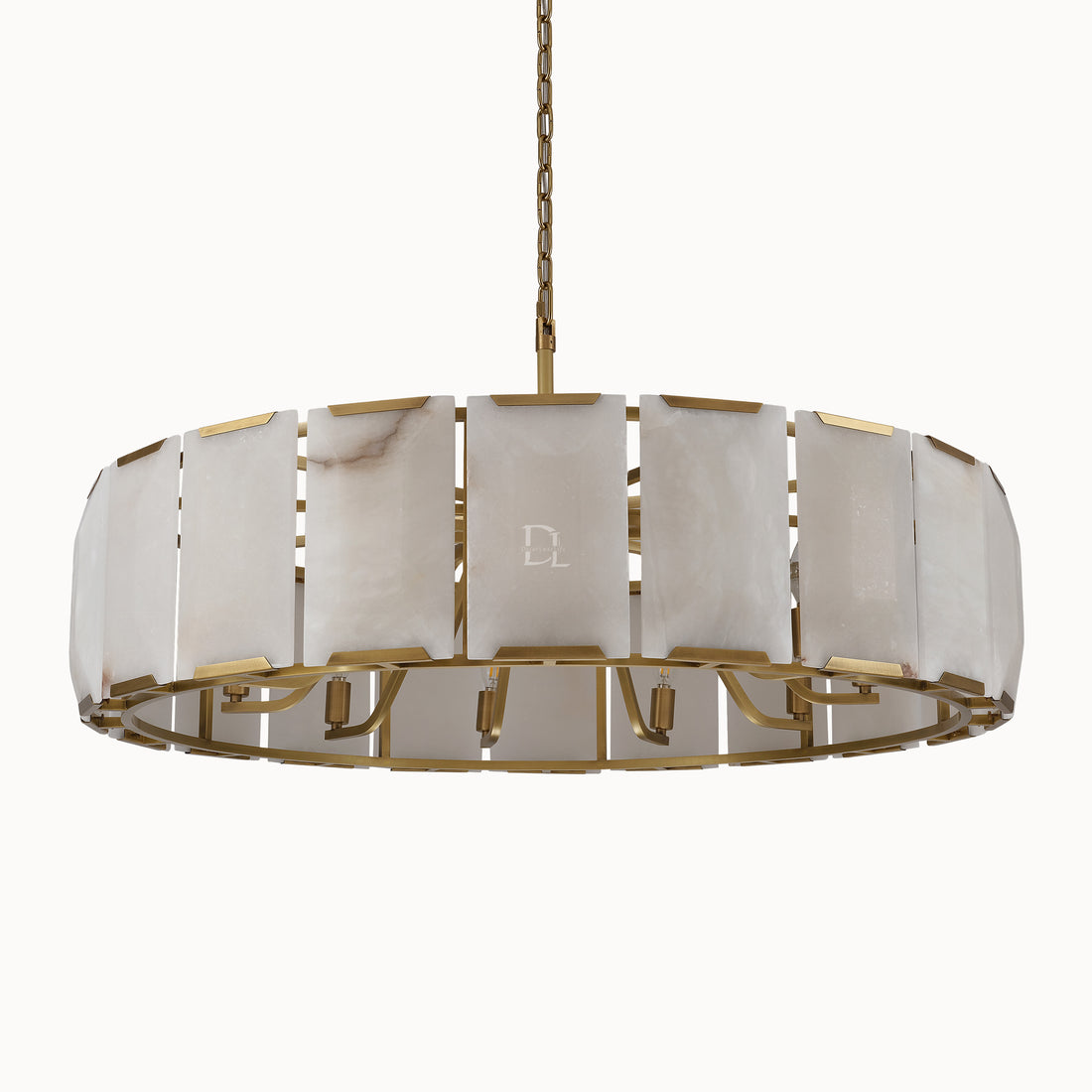 Harlow Calcite Round Chandelier 43"