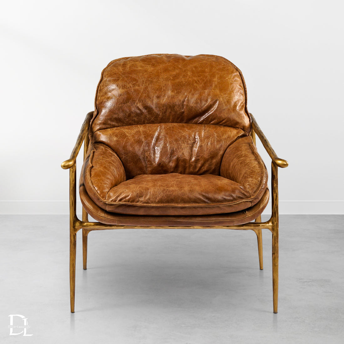 Thaddeus Brown Leather Accent Chairs