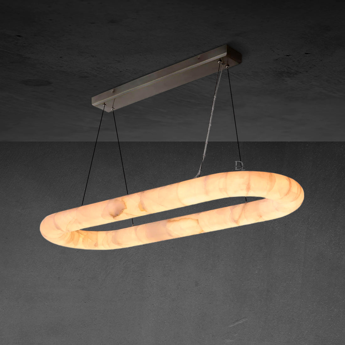 Rivage Lisse Oval Chandelier 57"