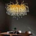 Gold Raindrop Crystal Chandelier,  Tree Branch Chandelier for Dining Room - Fast Delivery-1-Luxehomezone