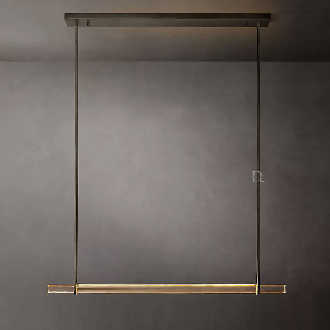 Audobon Crystal Single Bar Linear Chandelier 60"