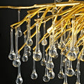 Gold Raindrop Crystal Chandelier,  Tree Branch Chandelier for Dining Room - Fast Delivery-1-Luxehomezone