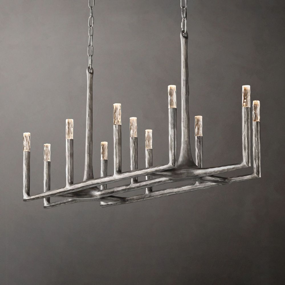 Thaddeus Forged Linear Chandelier 54"