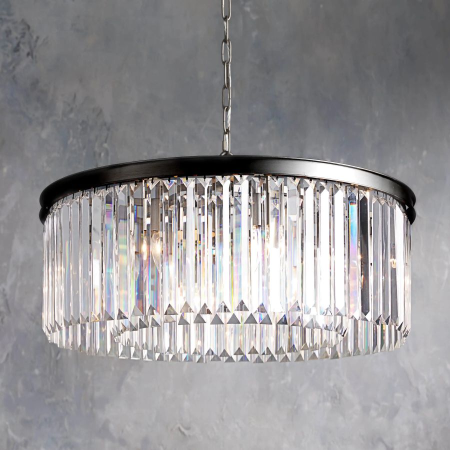 Lierand Round Living Room Glass Chandelier