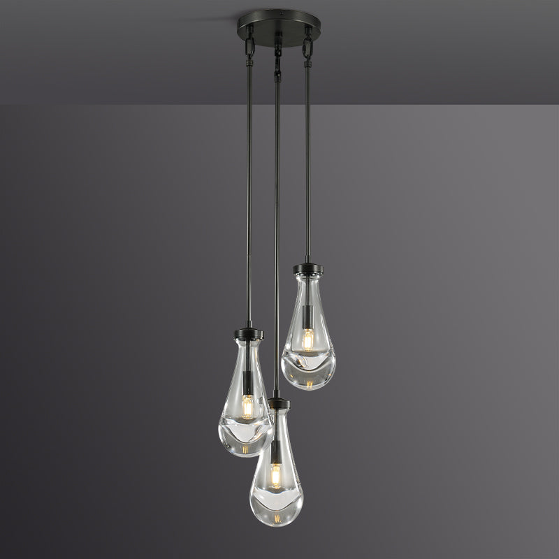 Raindrop Round Chandelier 8" (Rod)