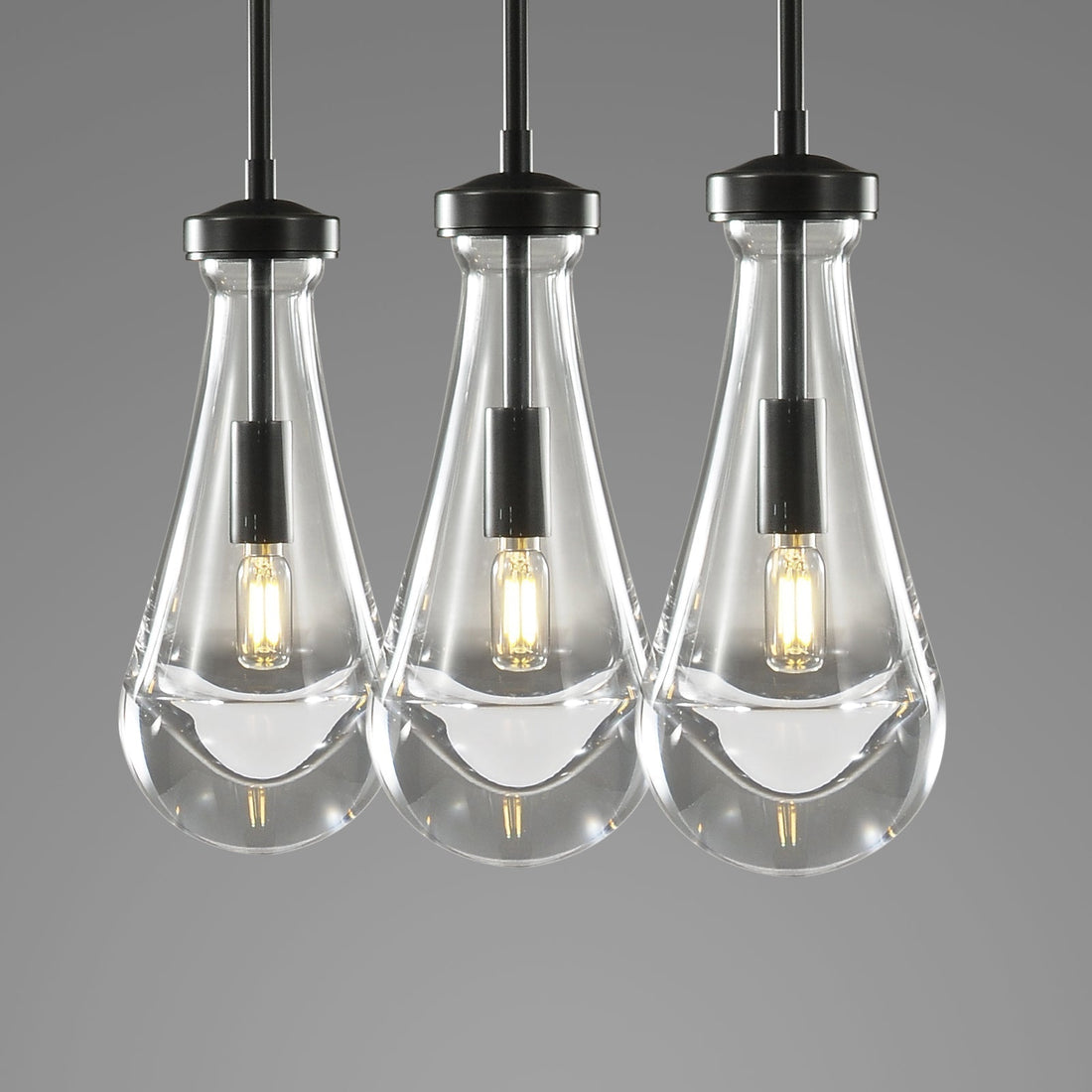Raindrop Rectangular Chandelier 22" (Rod)