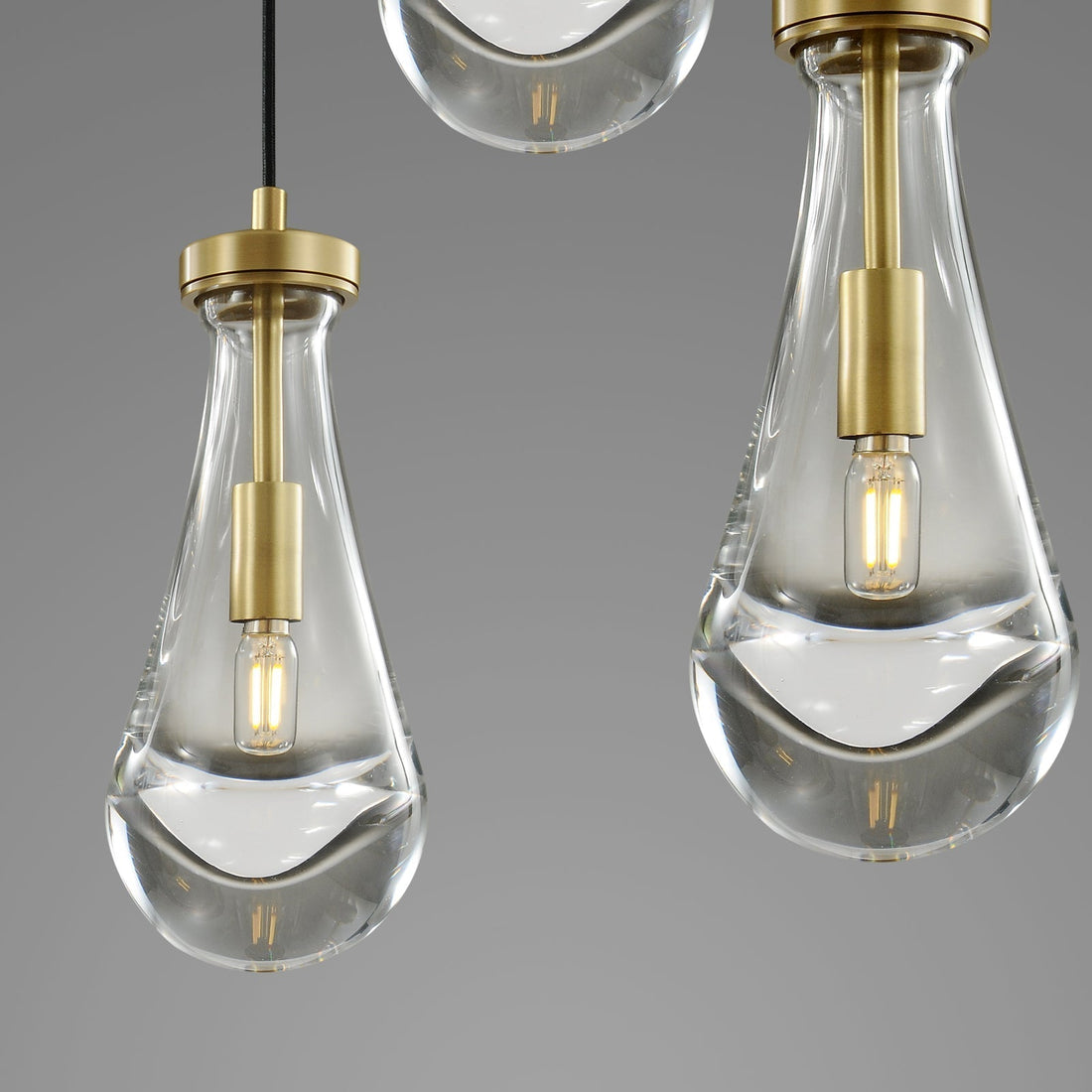 Raindrop Rectangular Chandelier 36" (Cord)