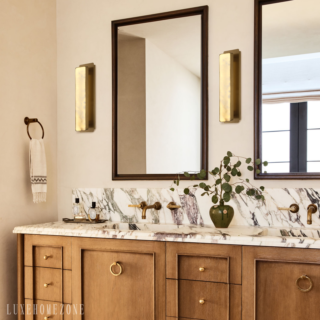 Alabaster Wall Sconces 20" - Fast Delivery-1-Luxehomezone