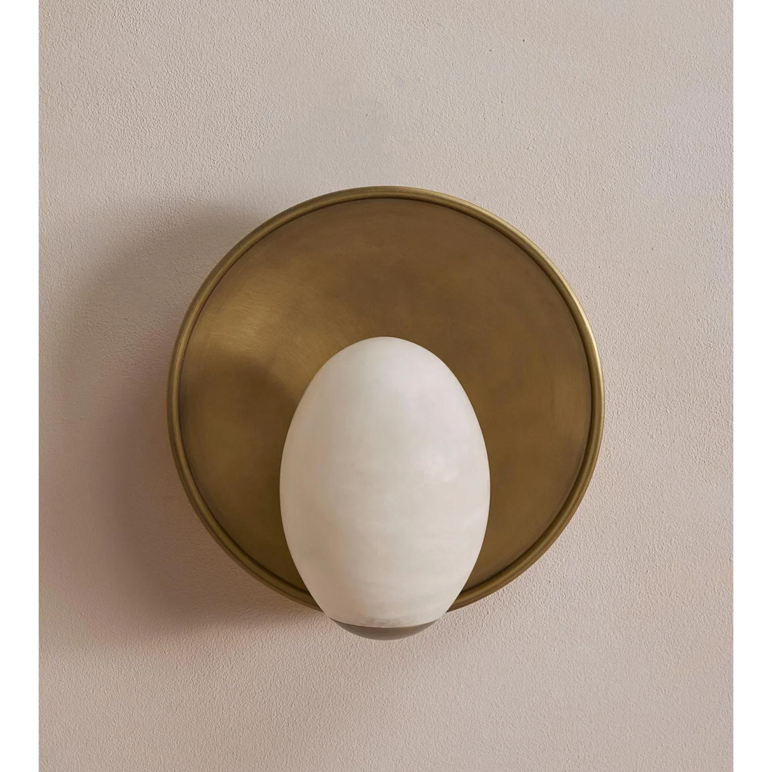 BRANZA EGG ALABASTER SCONCES 14.6"H