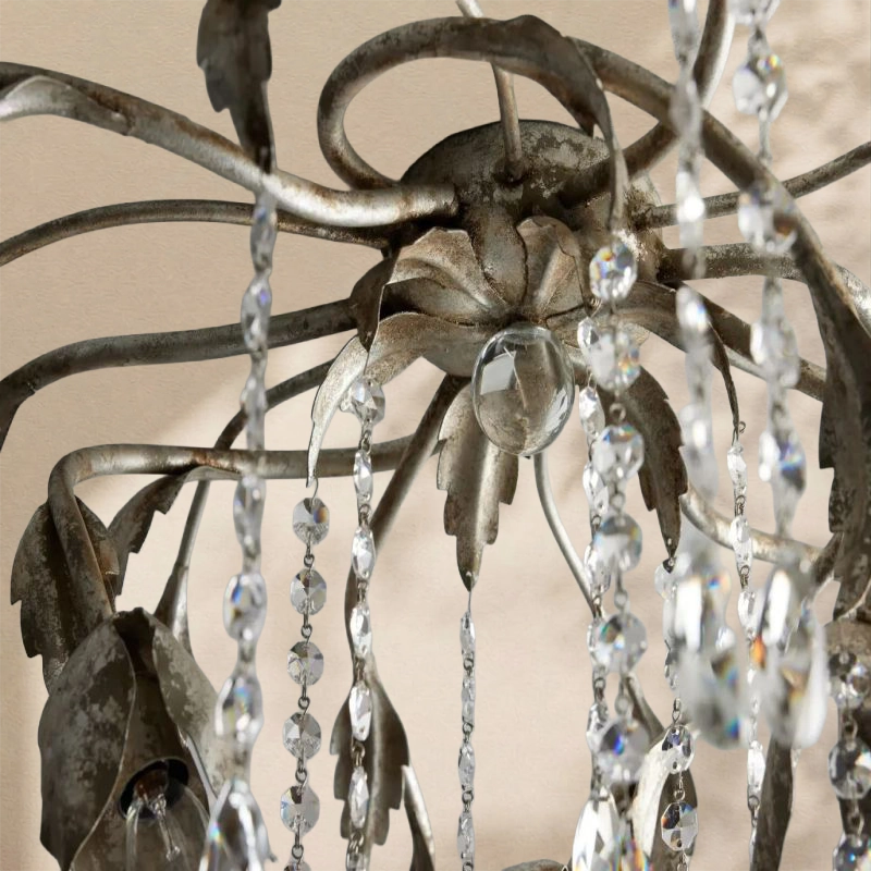 Gothic Viticcio Flushmount 23.5" 32"-Silver