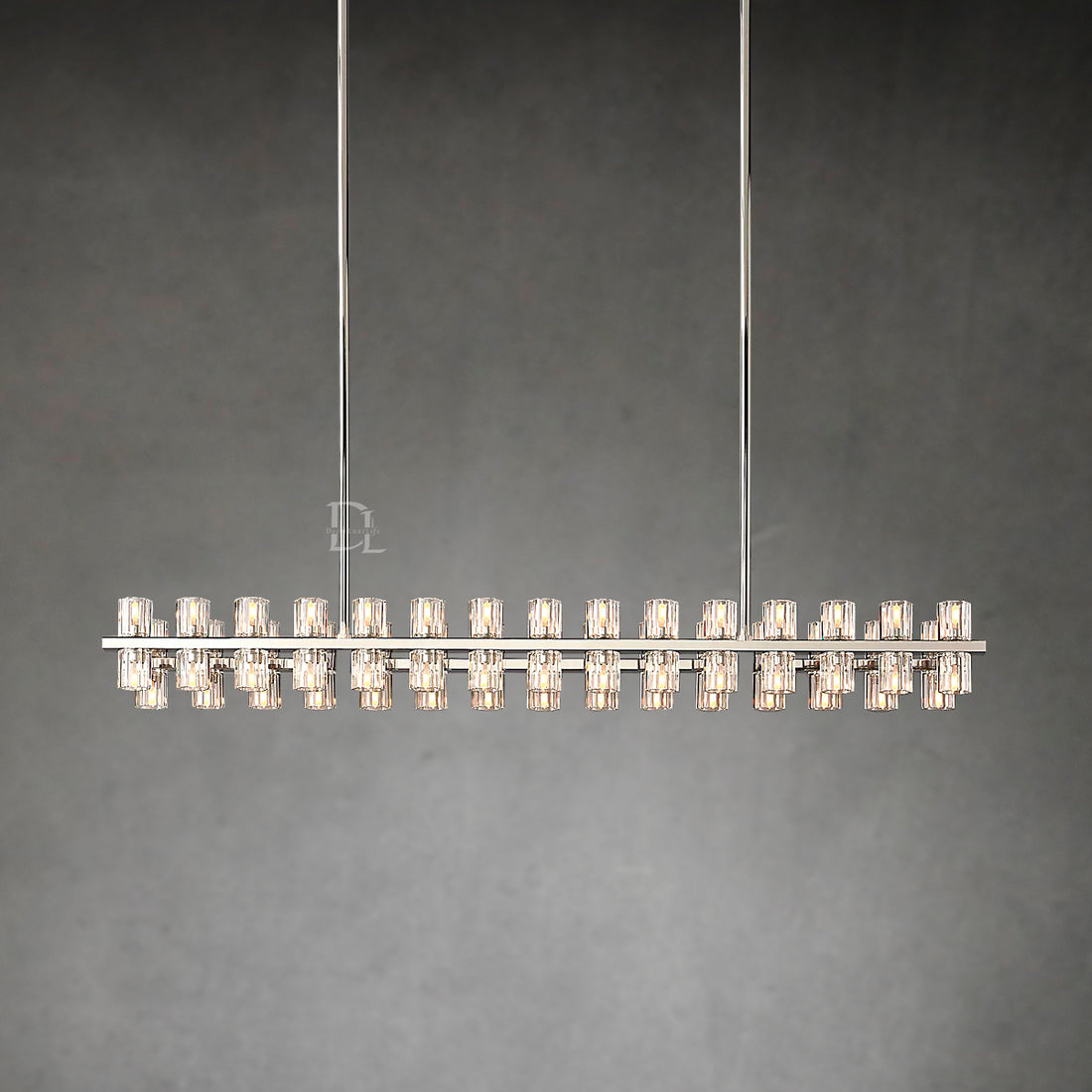 Arcachon Crystal Rectangular Chandelier 54"