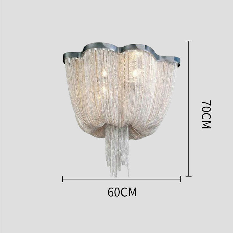 Alisa Tassel Ceiling Light Post-Modern Chandelier Aluminum Chain Light