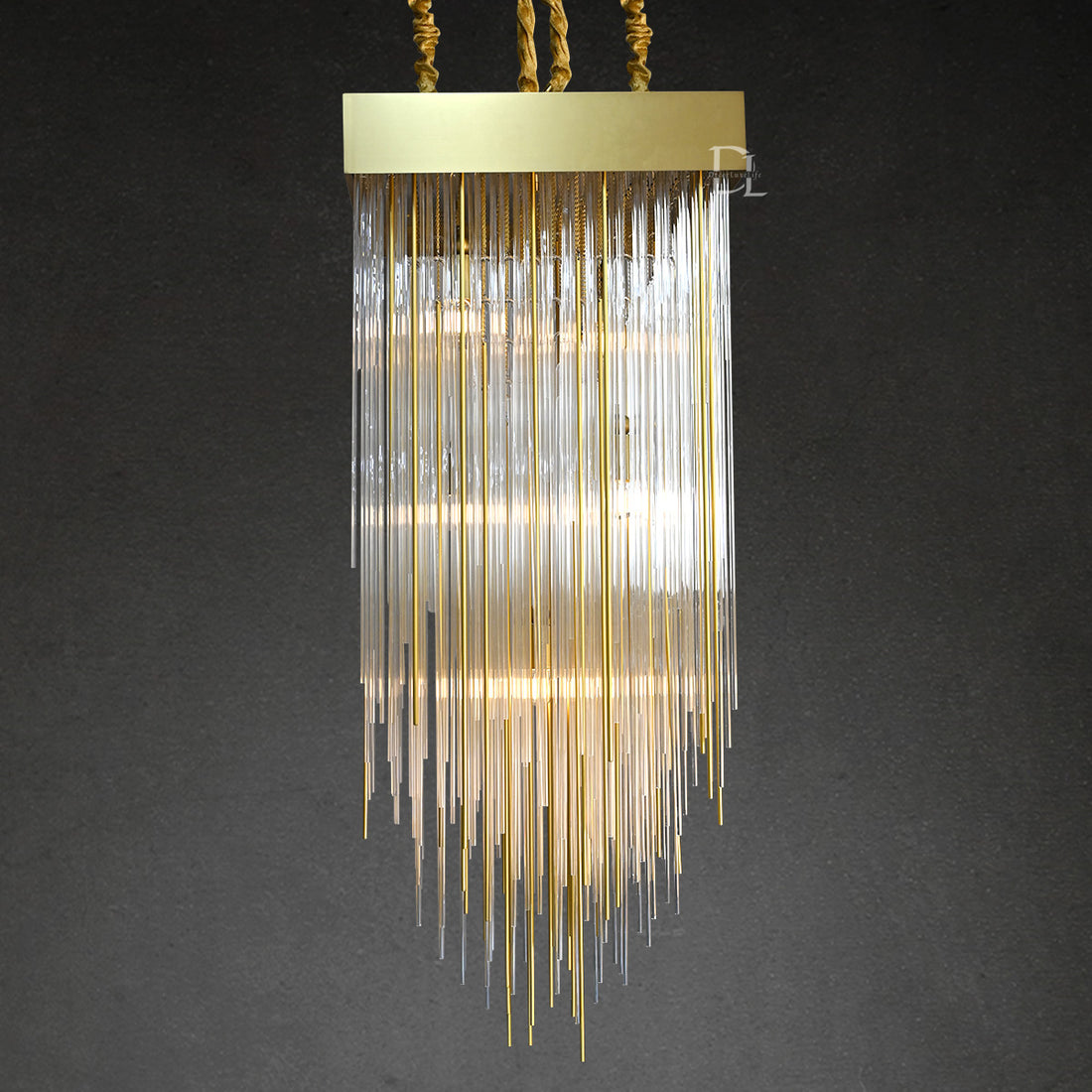 Casa Blown Glass Square Chandelier 30"