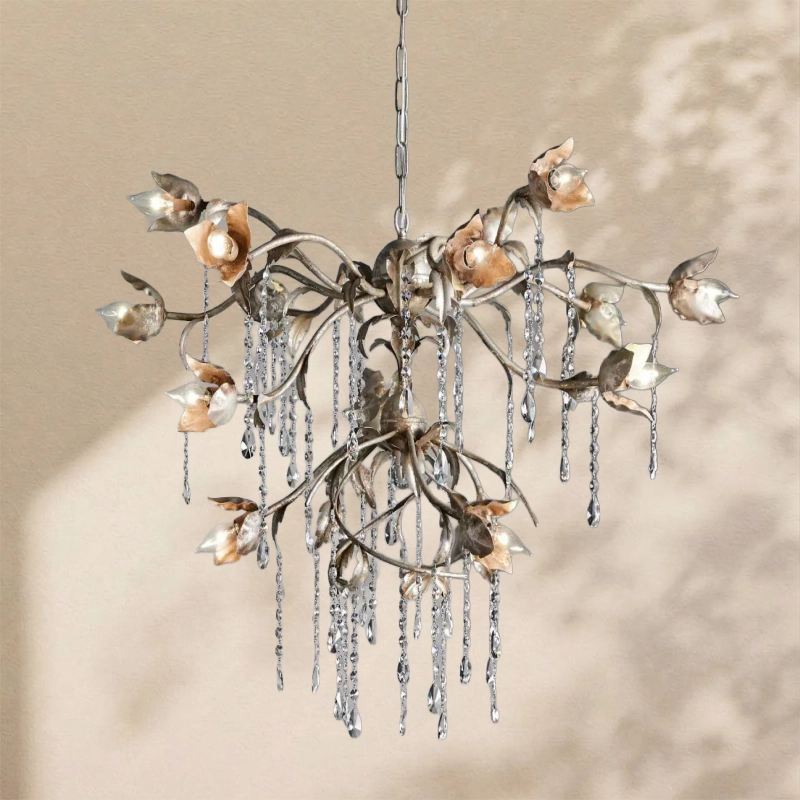 Gothic Viticcio Round Chandelier 40"-Silver