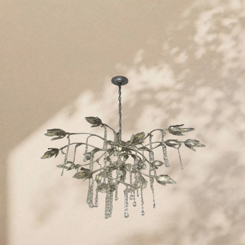 Gothic Viticcio Round Chandelier 40"-Silver