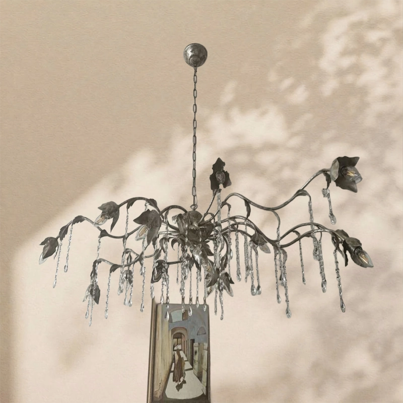 Gothic Viticcio Rectangular Chandelier 52 " 61" 71"- Silver