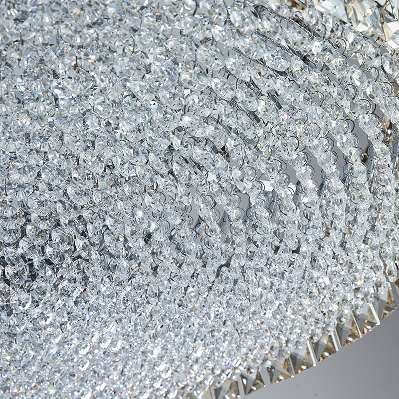 Luxury Round  Shape 1-tier Crystal Chandelier