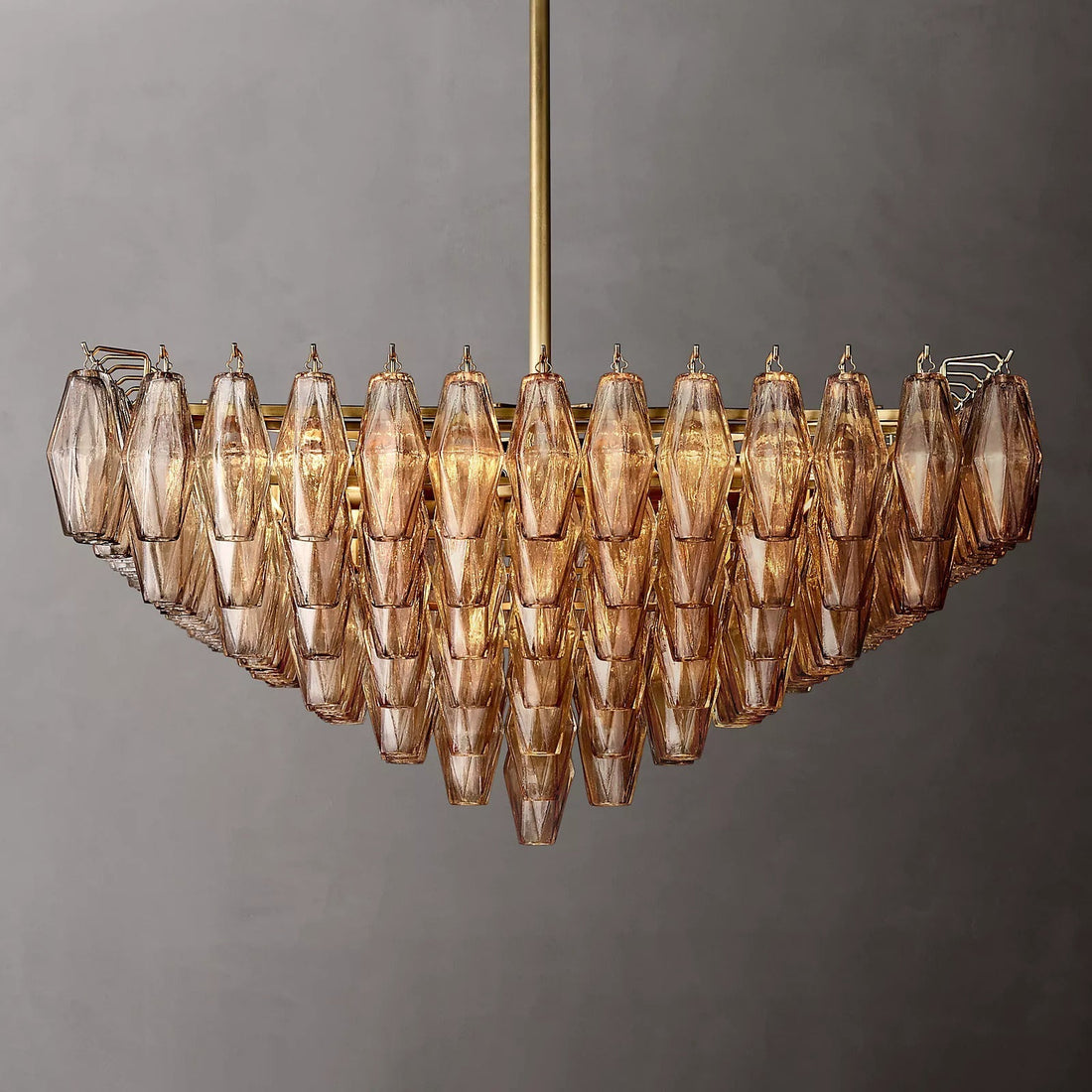 Chiaray Glass Multi-Tier Square Chandelier 32"SQ