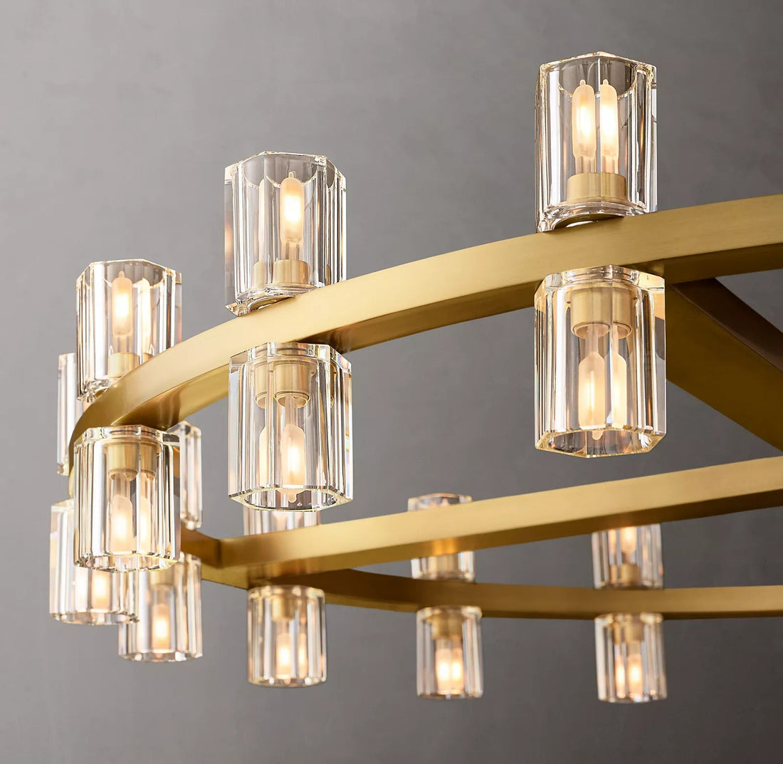 Arcardes Led Round Chandelier For Crystal Cup 36"