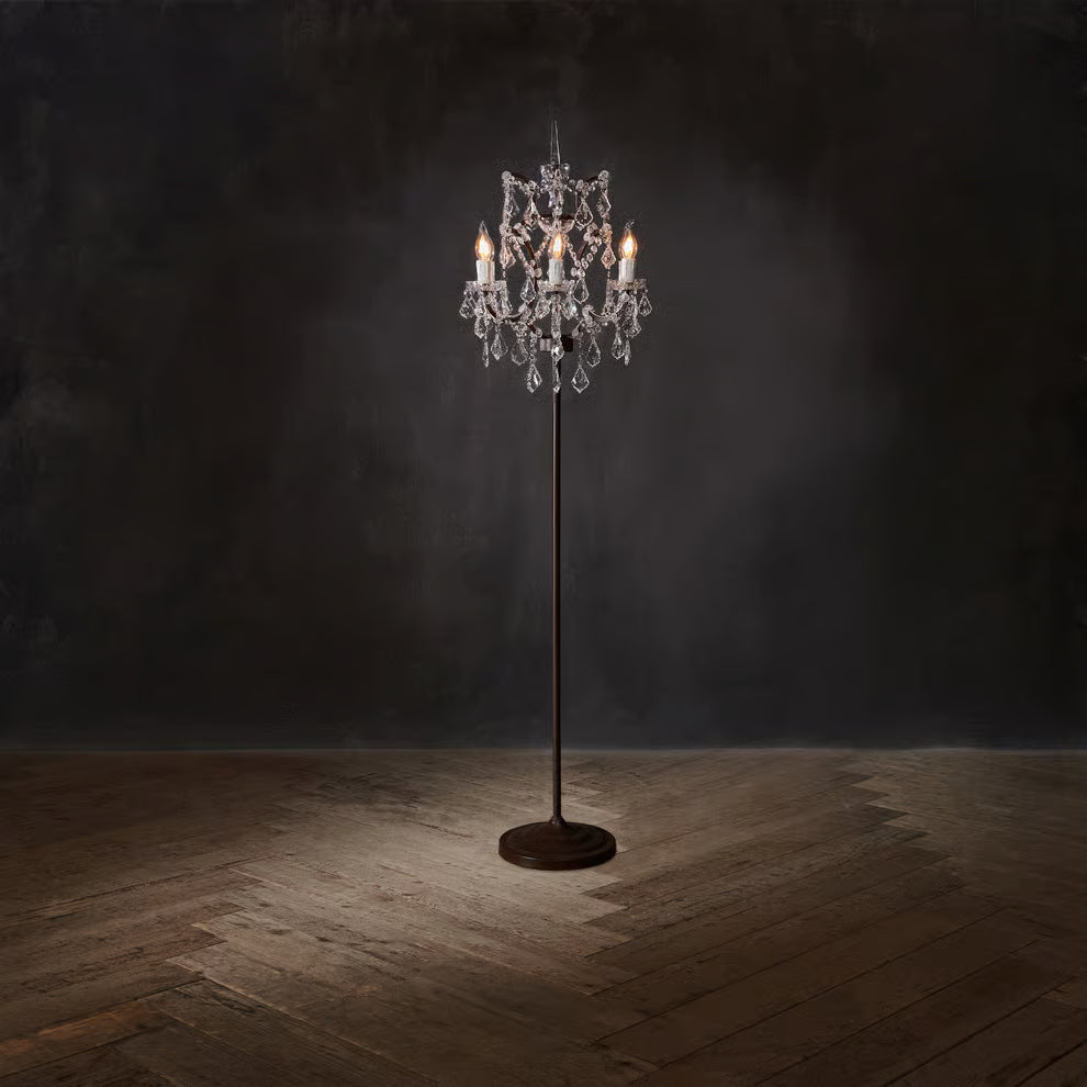 Crystal Floor Lamp Antique Rust