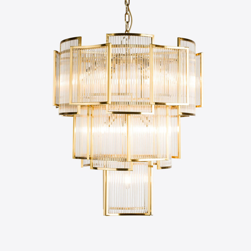 Brass Monte Carlo Grande Chandelier 26.8"