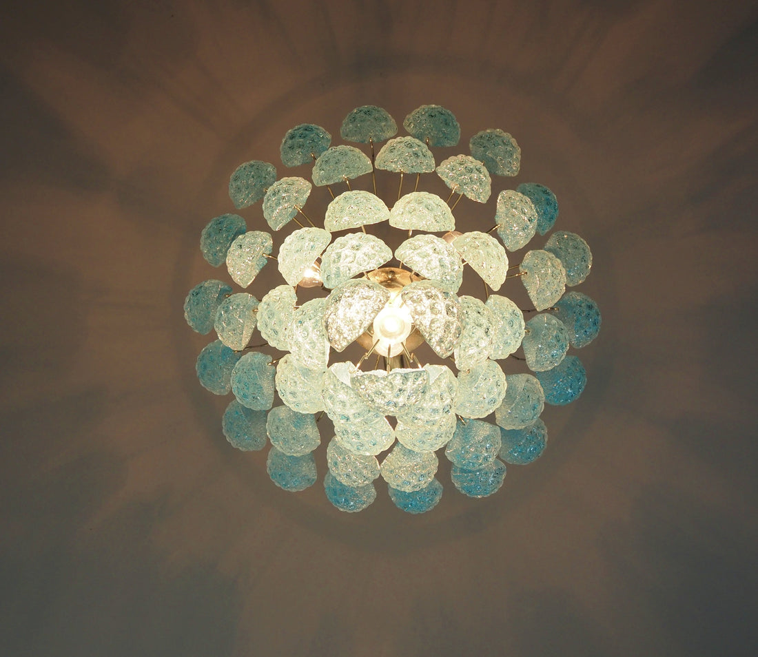 Murano Chandelier 52 Blue Drop Glass