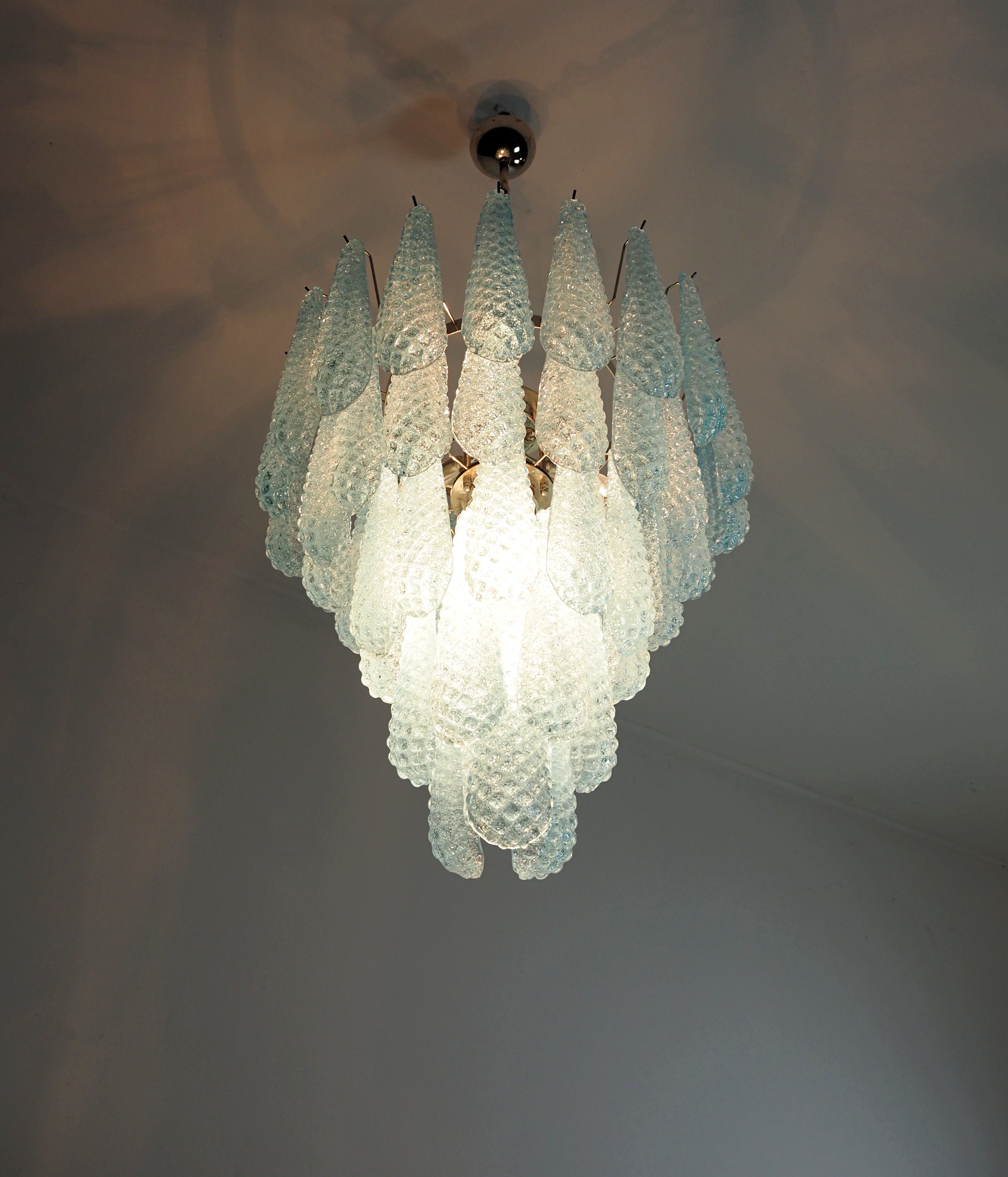 Murano Chandelier 52 Blue Drop Glass