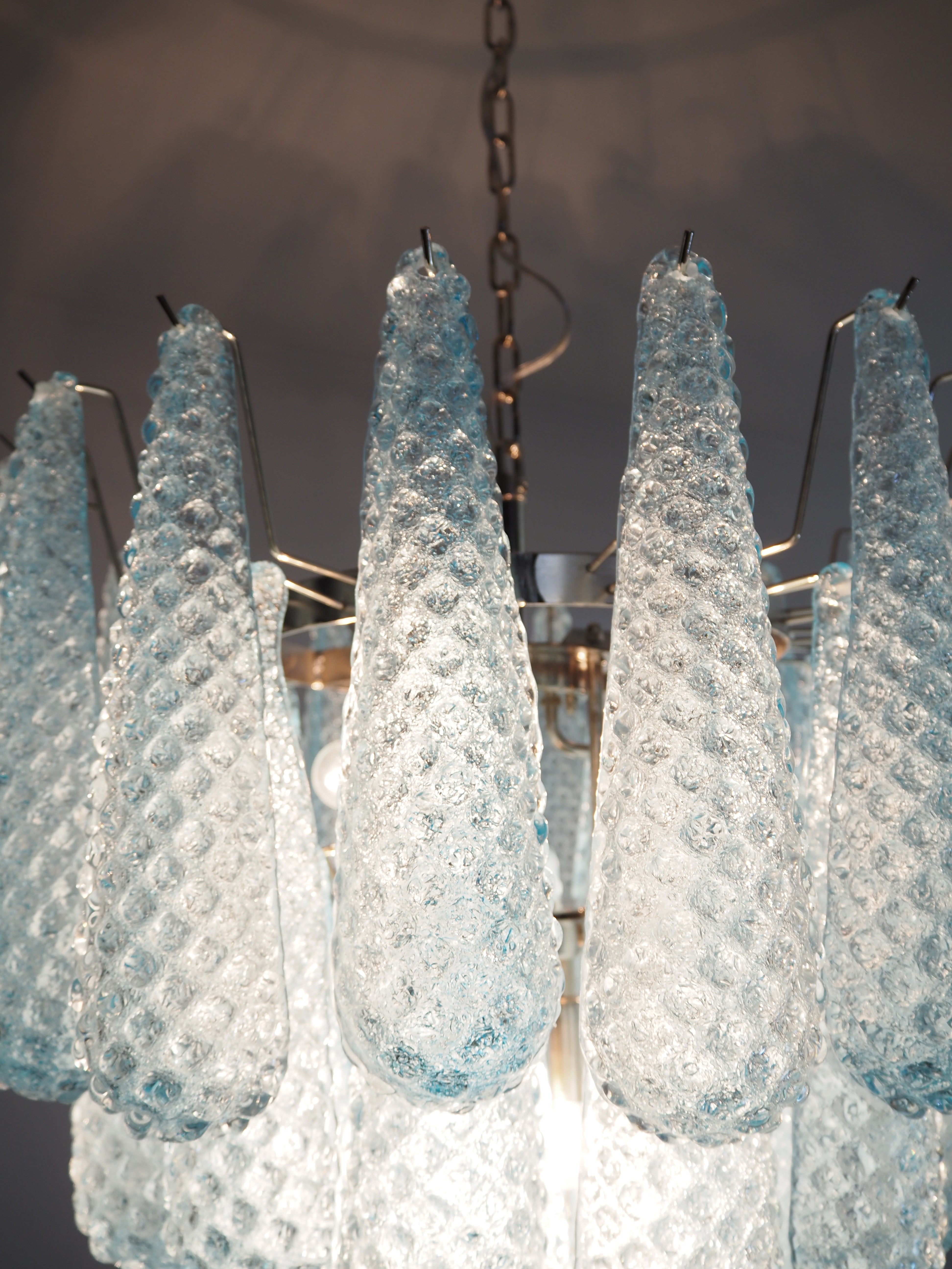 Murano Chandelier 52 Blue Drop Glass
