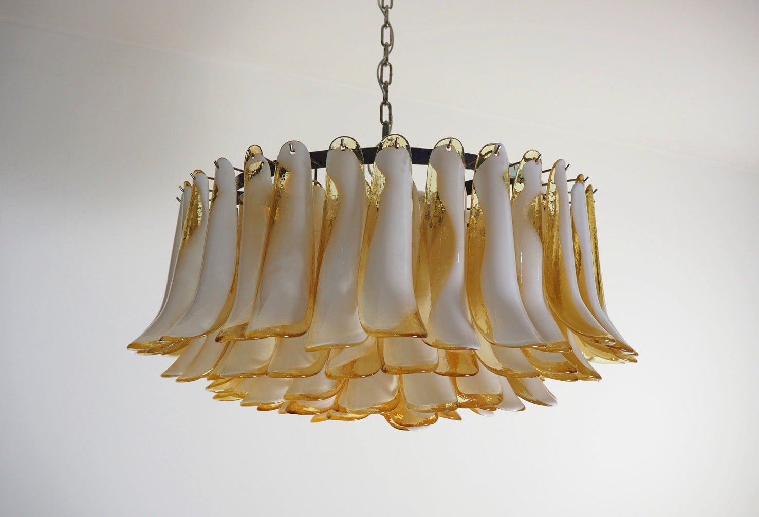 Murano Chandelier 101 Caramel-Colored Petal Glass