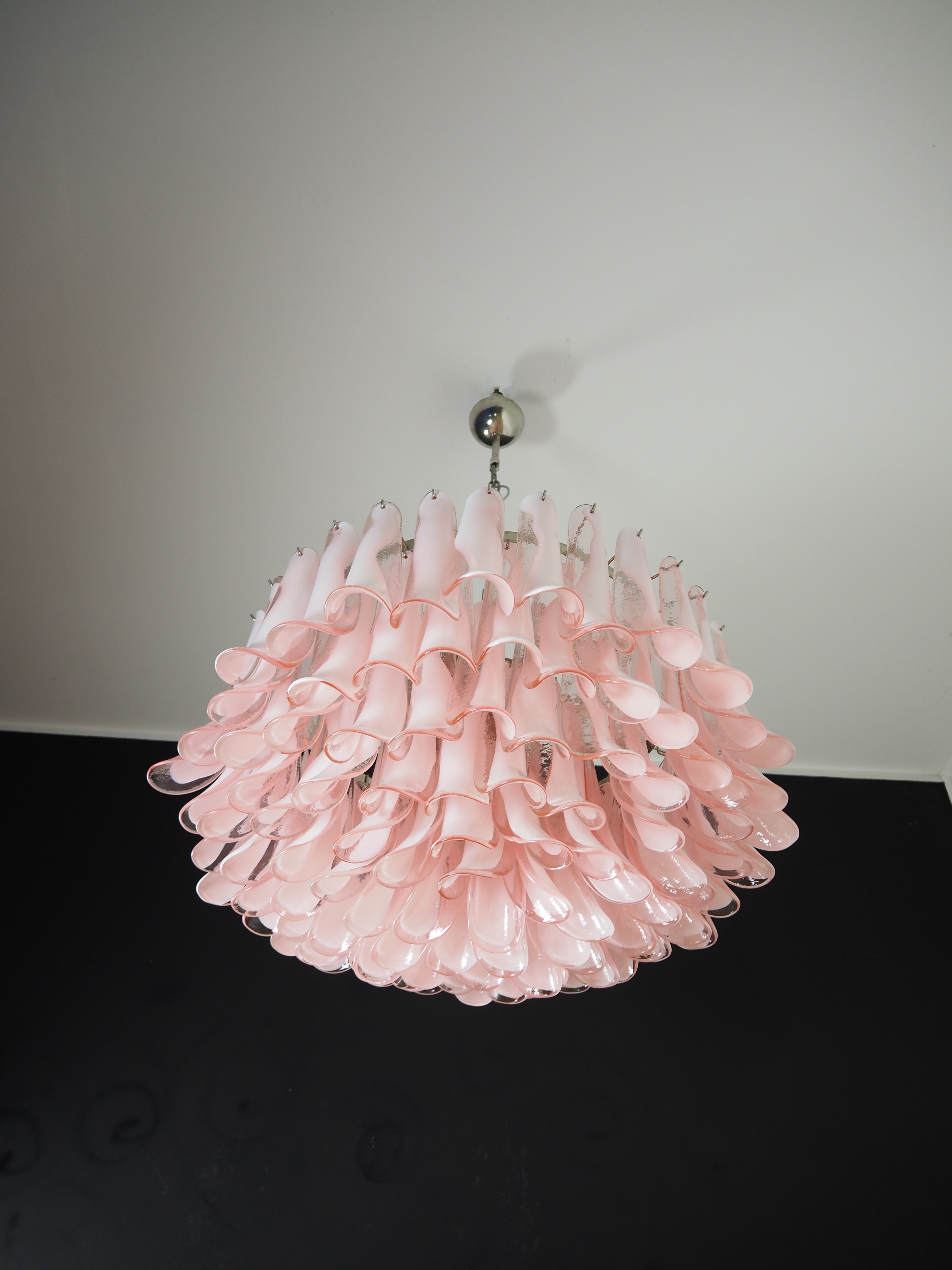 Murano Chandelier 101 Pink Petal Glass