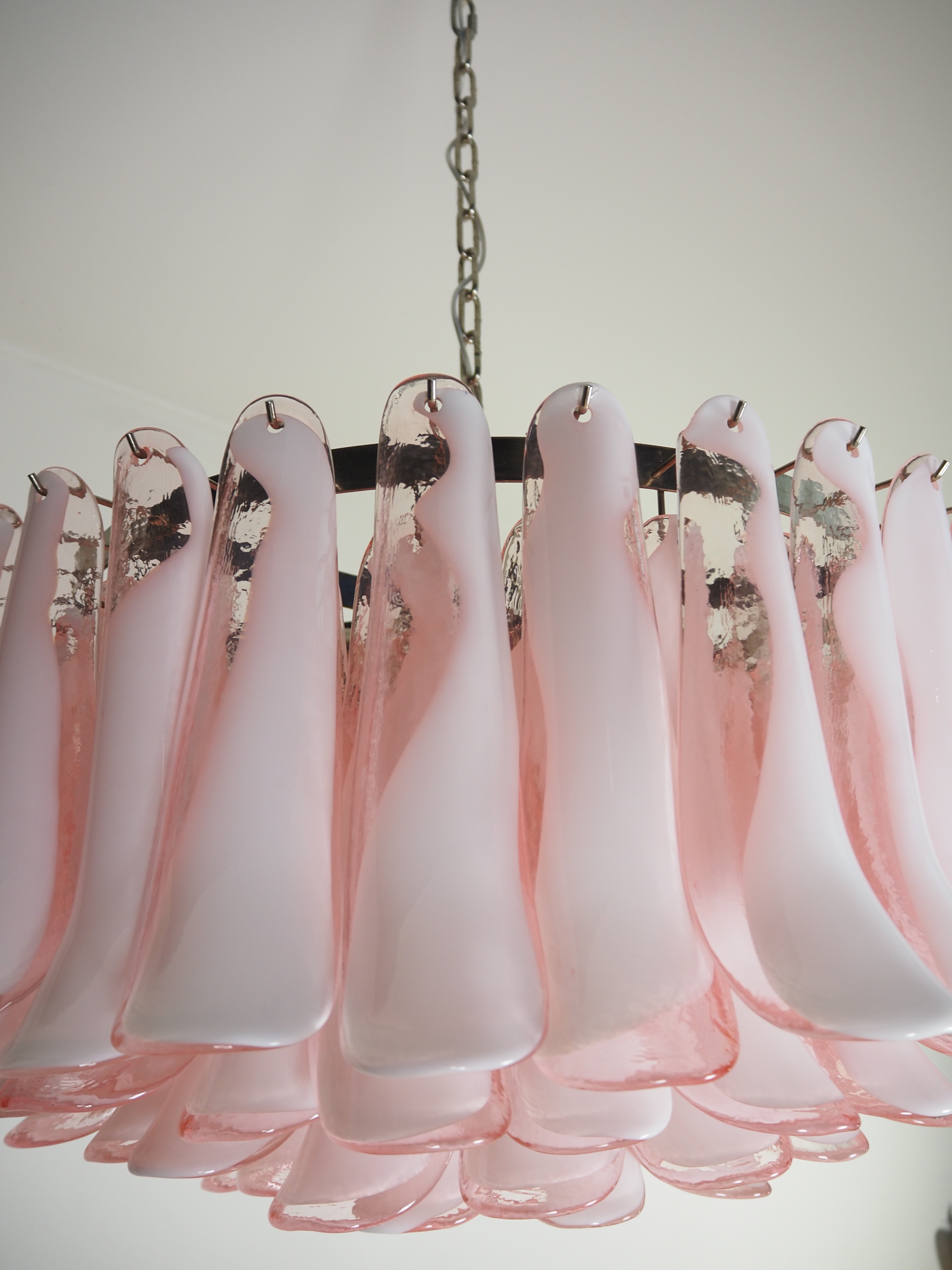 Murano Chandelier 101 Pink Petal Glass