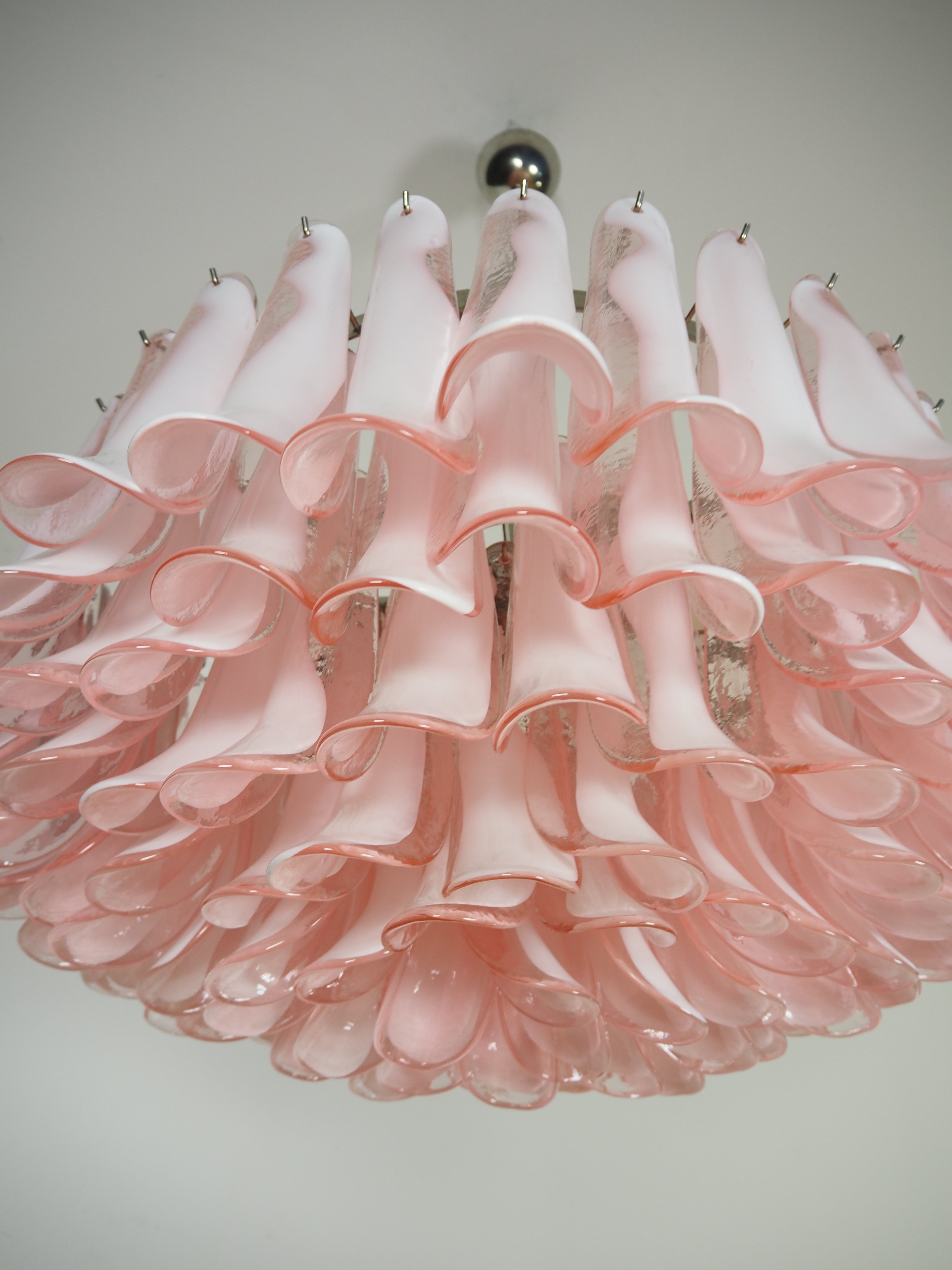 Murano Chandelier 101 Pink Petal Glass