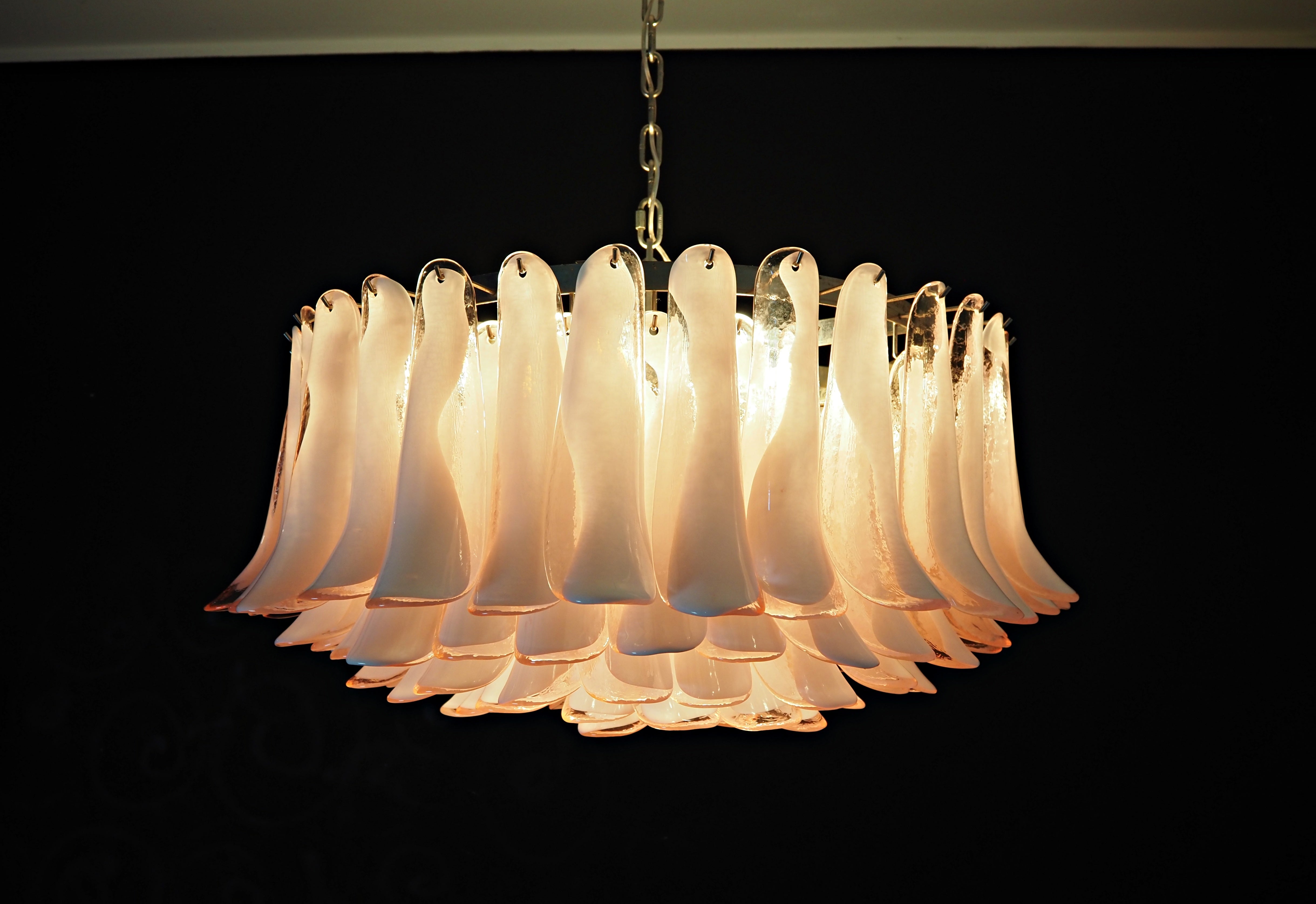 Murano Chandelier 101 Pink Petal Glass