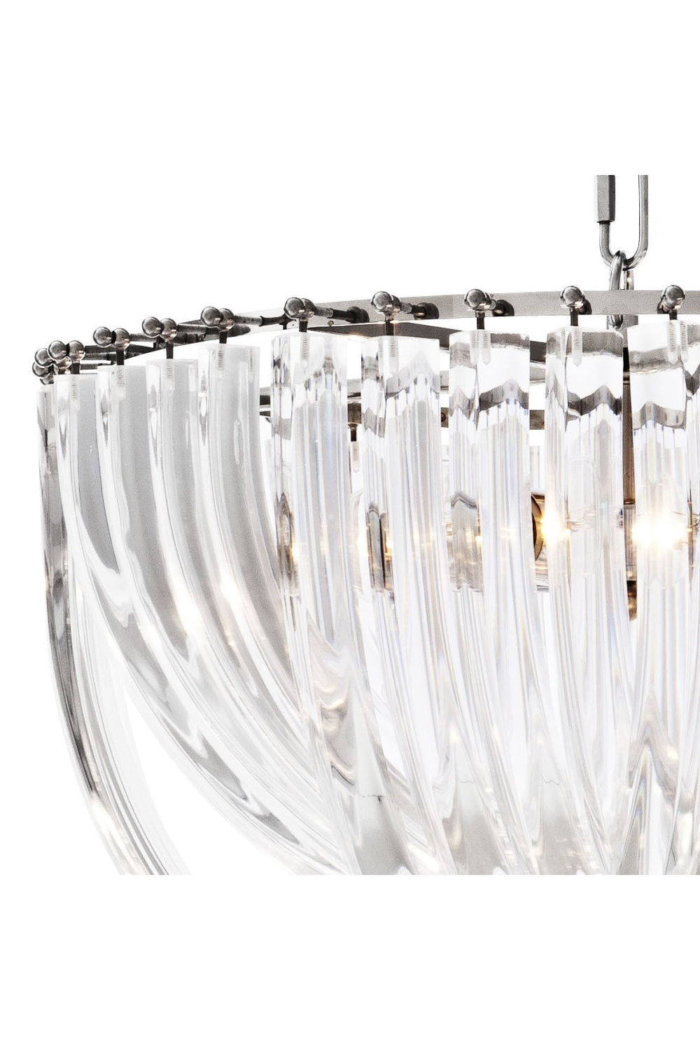 Lucite Loop Chandelier L