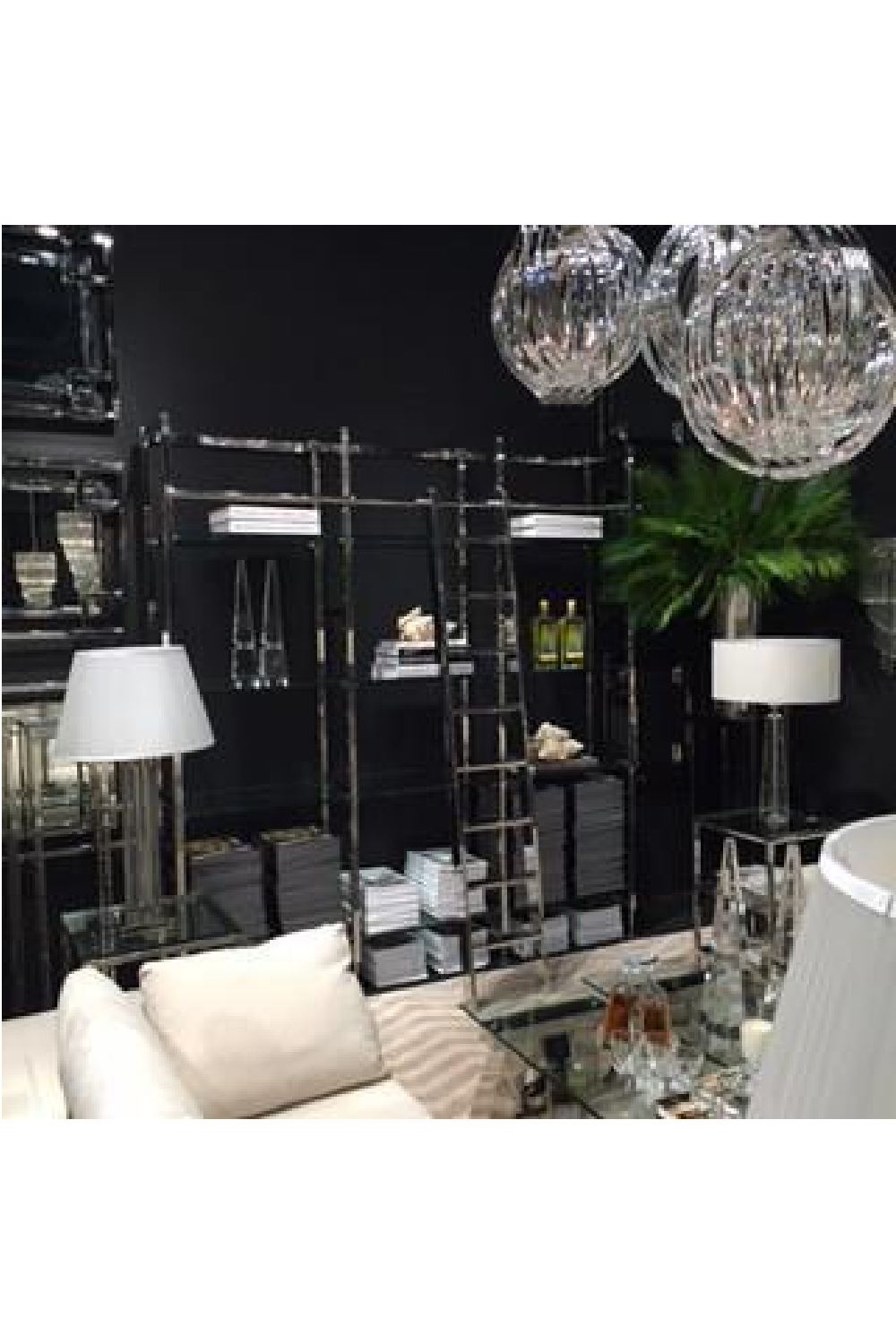 Lucite Loop Chandelier
