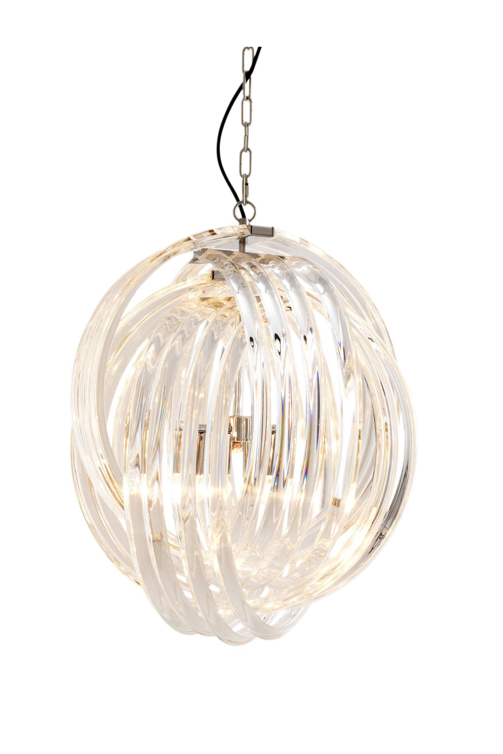 Lucite Loop Chandelier