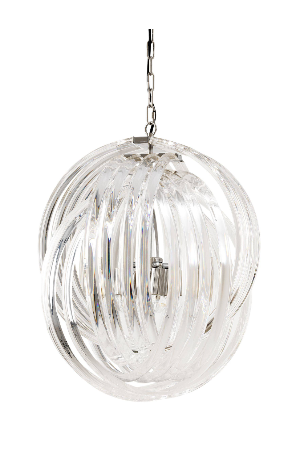 Lucite Loop Chandelier