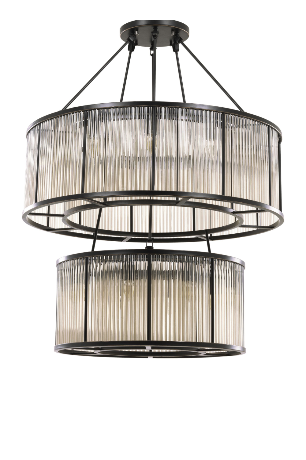 Bernardi Glass 2-Tier Round Chandelier