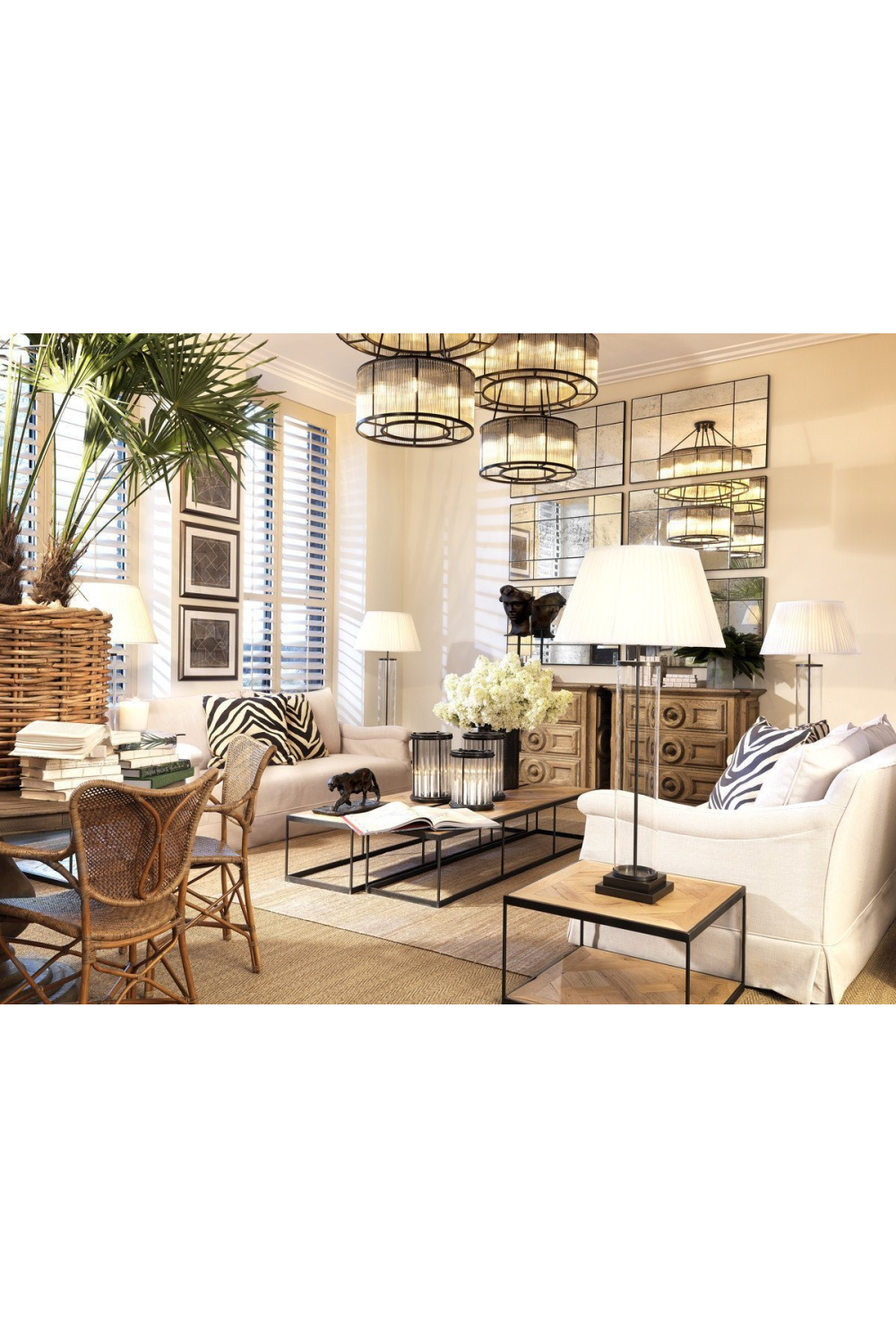 Bernardi Glass 2-Tier Round Chandelier