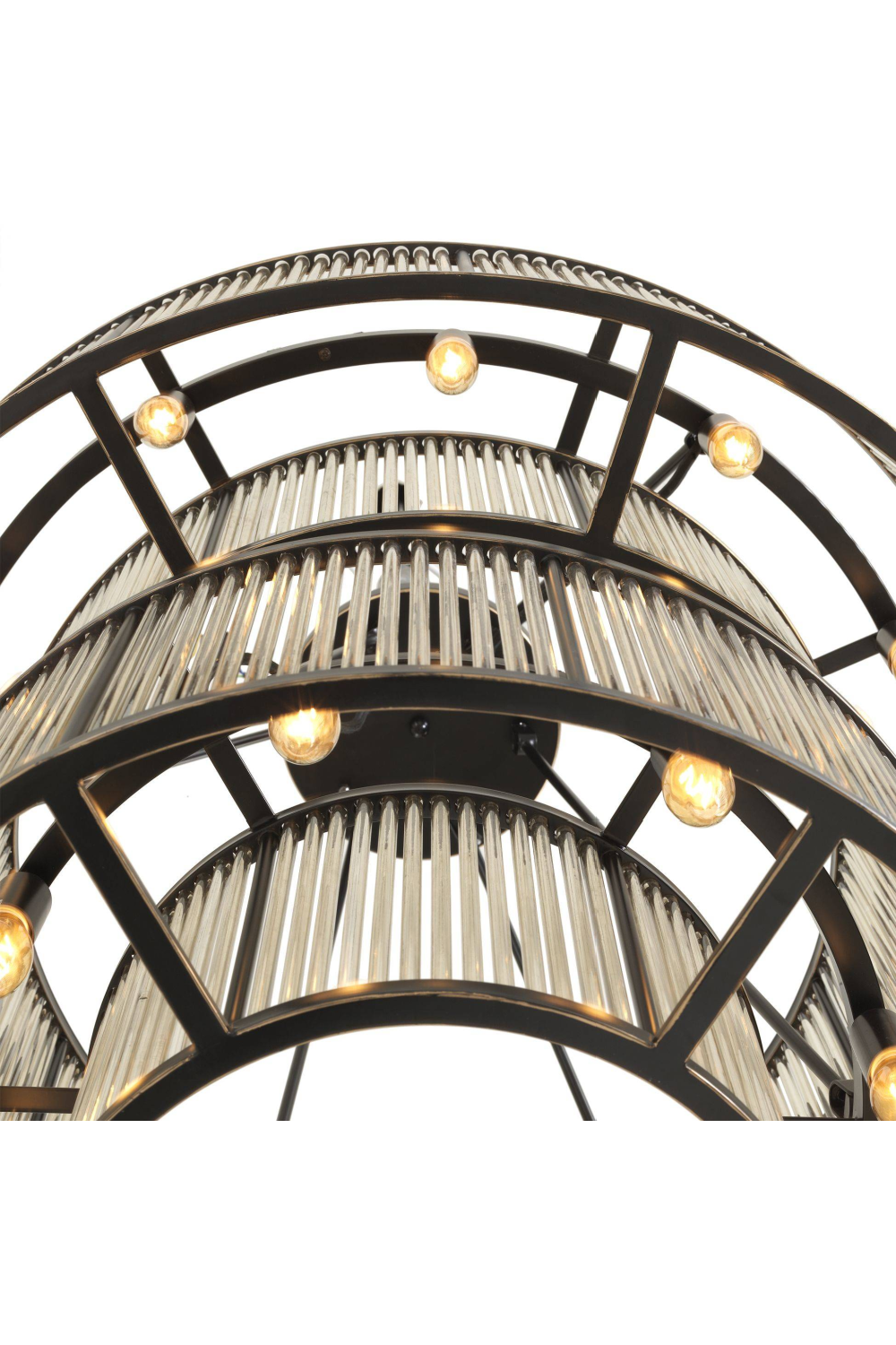 Bernardi Glass 2-Tier Round Chandelier