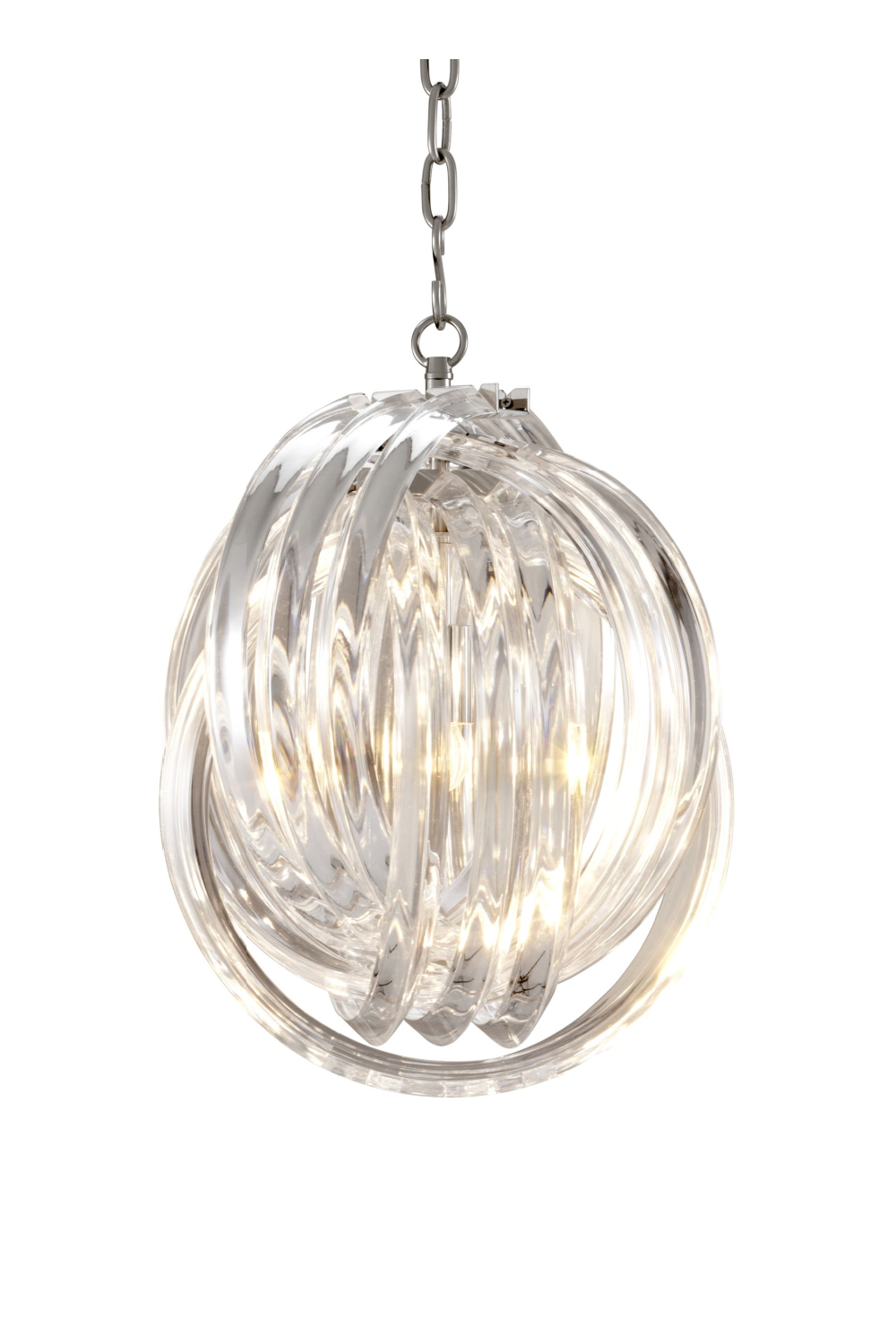 Lucite Loop Chandelier