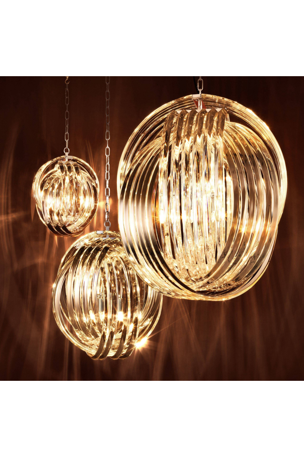 Lucite Loop Chandelier