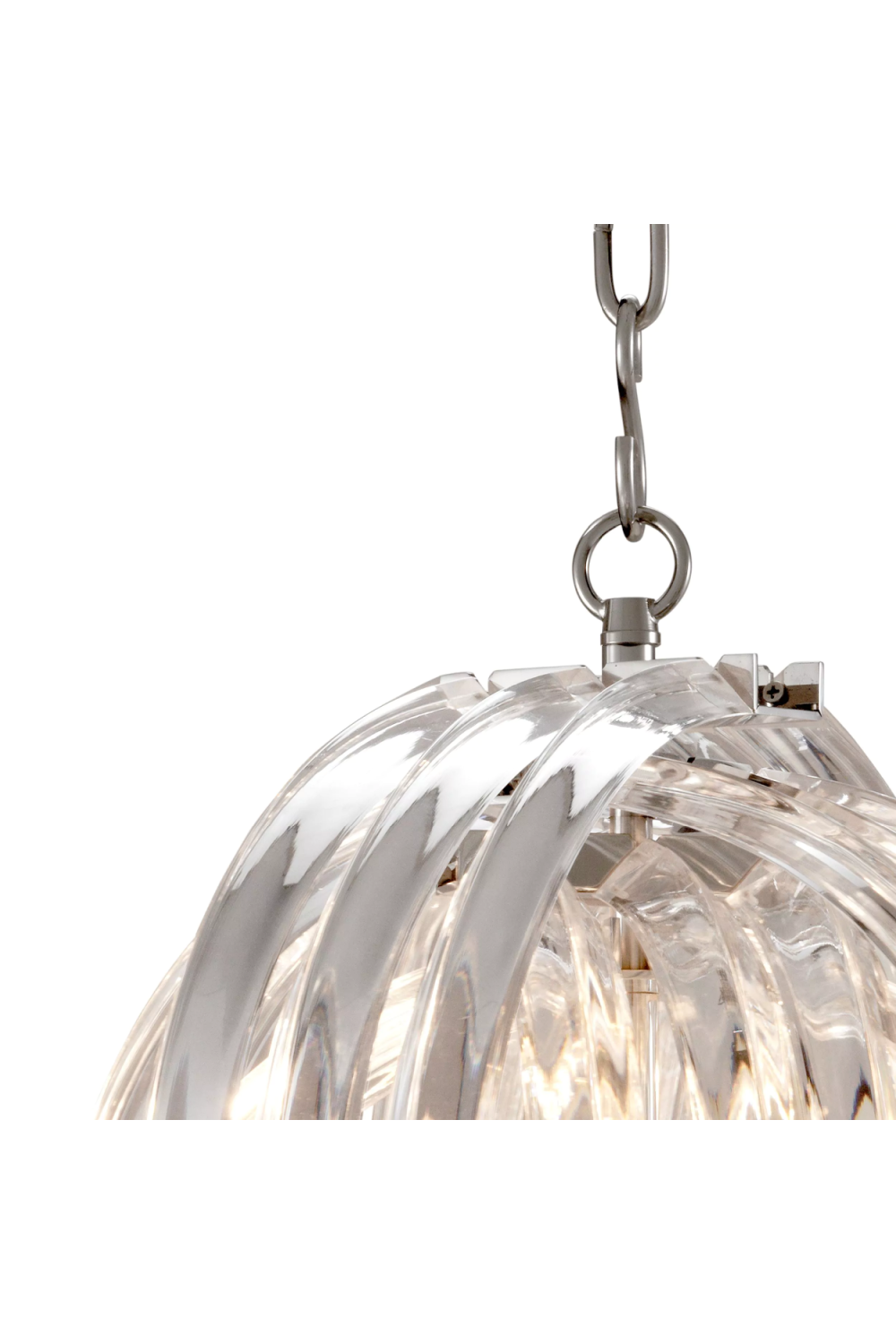 Lucite Loop Chandelier