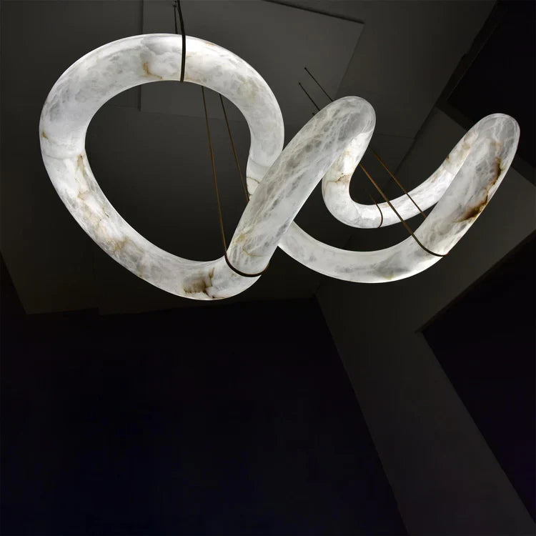Infinity 12 & 16 Alabaster Pendant Light