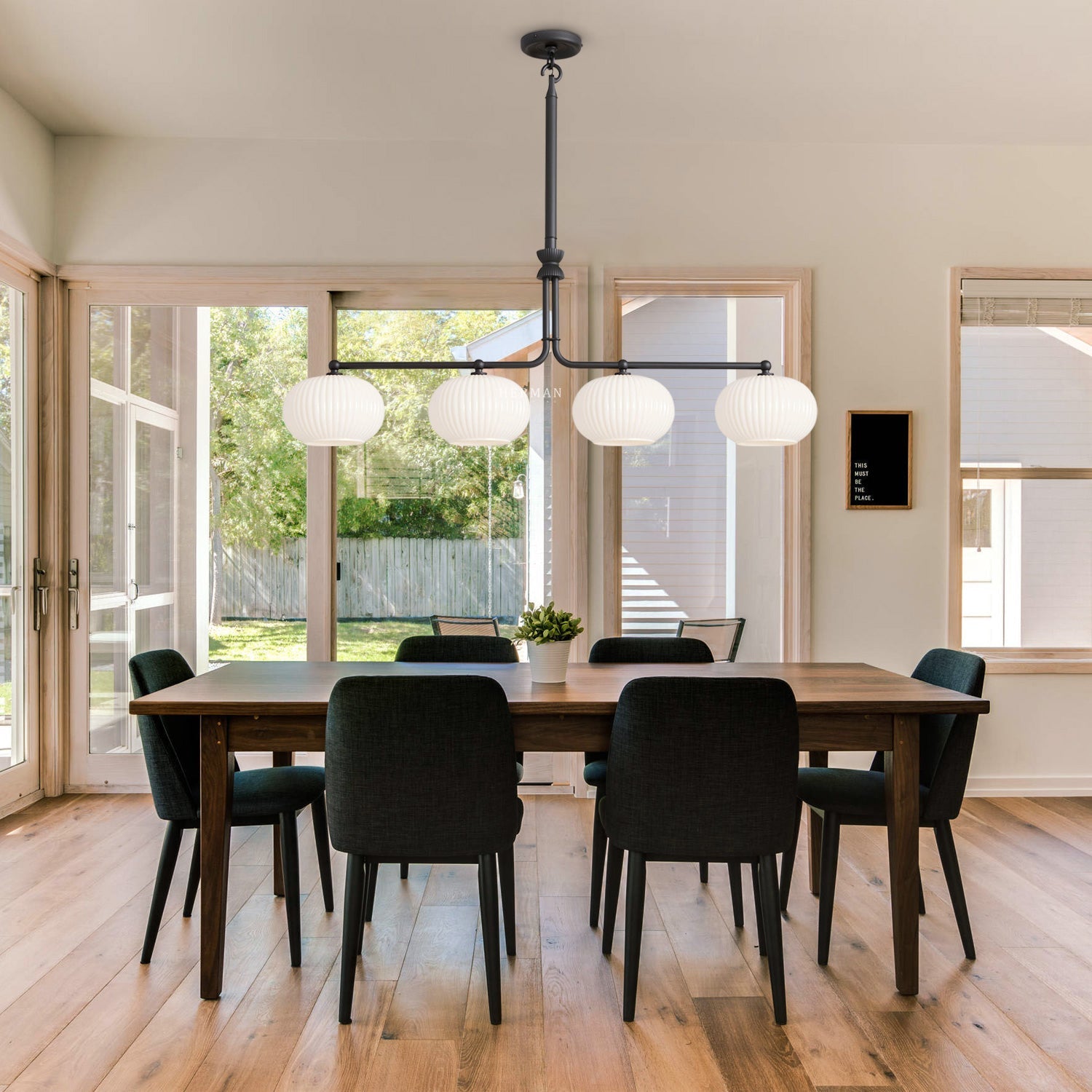 Enzo 42" Glass Linear Chandelier